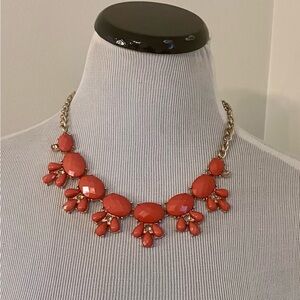 Orange and Gold Banana Republic statement necklace